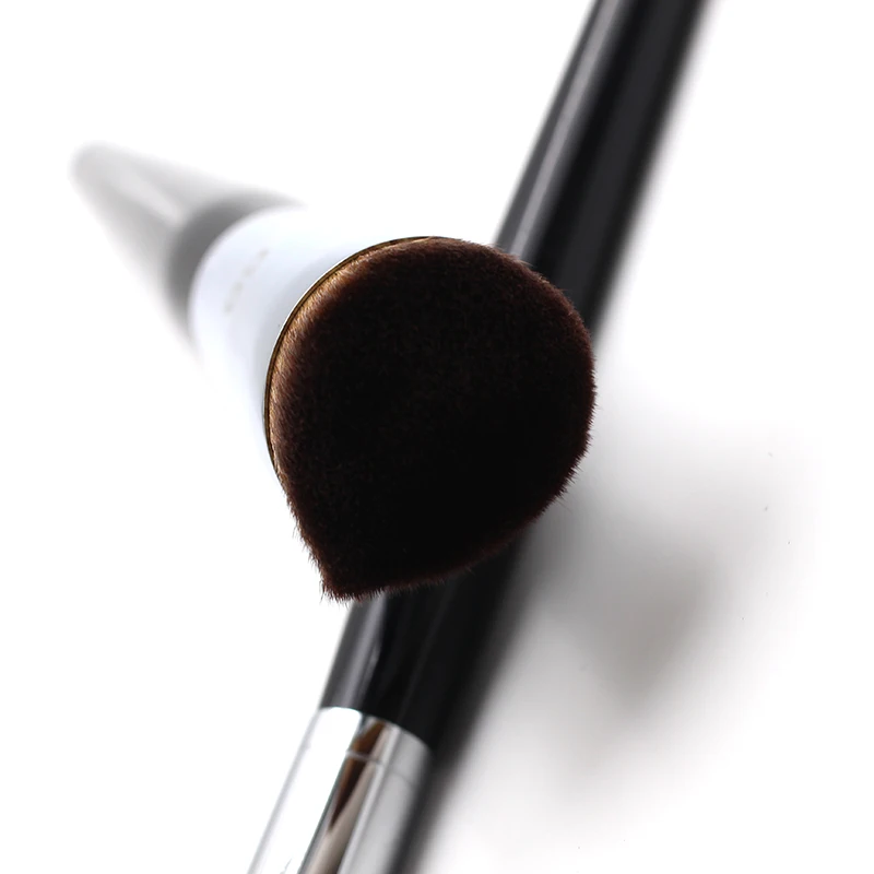 Профессиональная черная длинная ручка деревянная короткая плотная синтетическая волокно 66 большая капля воды форма Pro пресс полный охват кисть для лица
