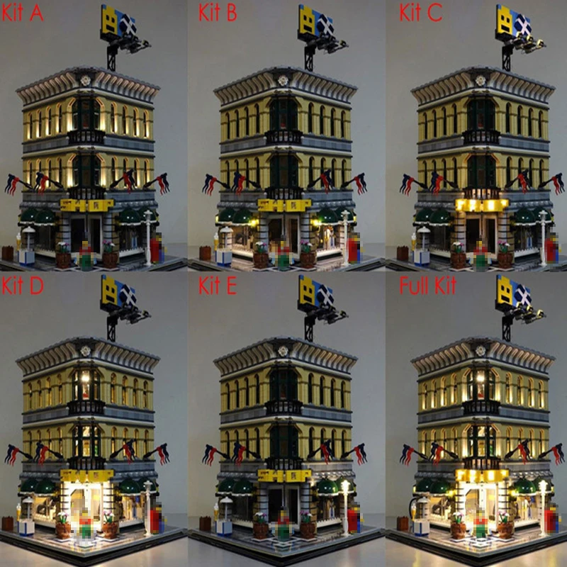 Светодиодный светильник набор строительных блоков для Lego 10211 игрушки детей