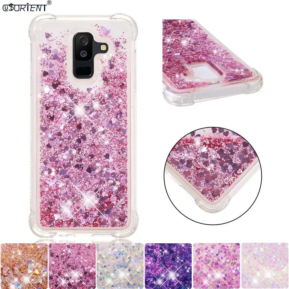 

Cute Phone Case For Samsung Galaxy A6+ A6 Plus J8 2018 Jean Bling Glitter Back Cover J810 A605 SM-A605FN/DS SM-A605W SM-J810F/DS