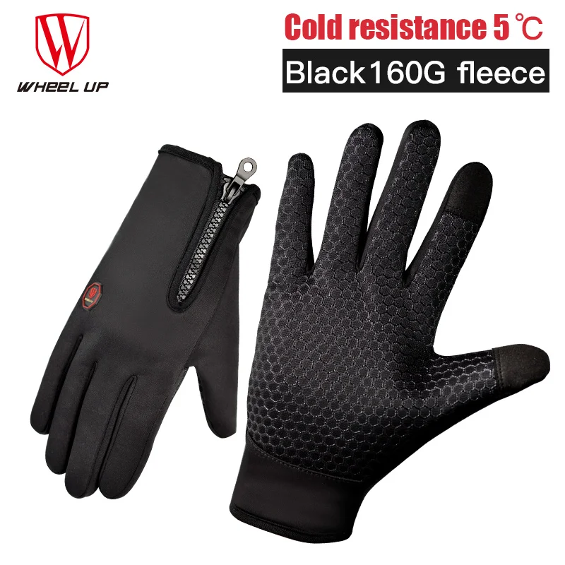 2017 Cycling font b gloves b font mtb full finger winter autumn waterproof touch screen road