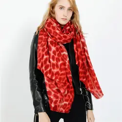 1 шт. для женщин Женский шарф, шаль с леопардовым принтом длинные утепленные мягкие для зимы JL