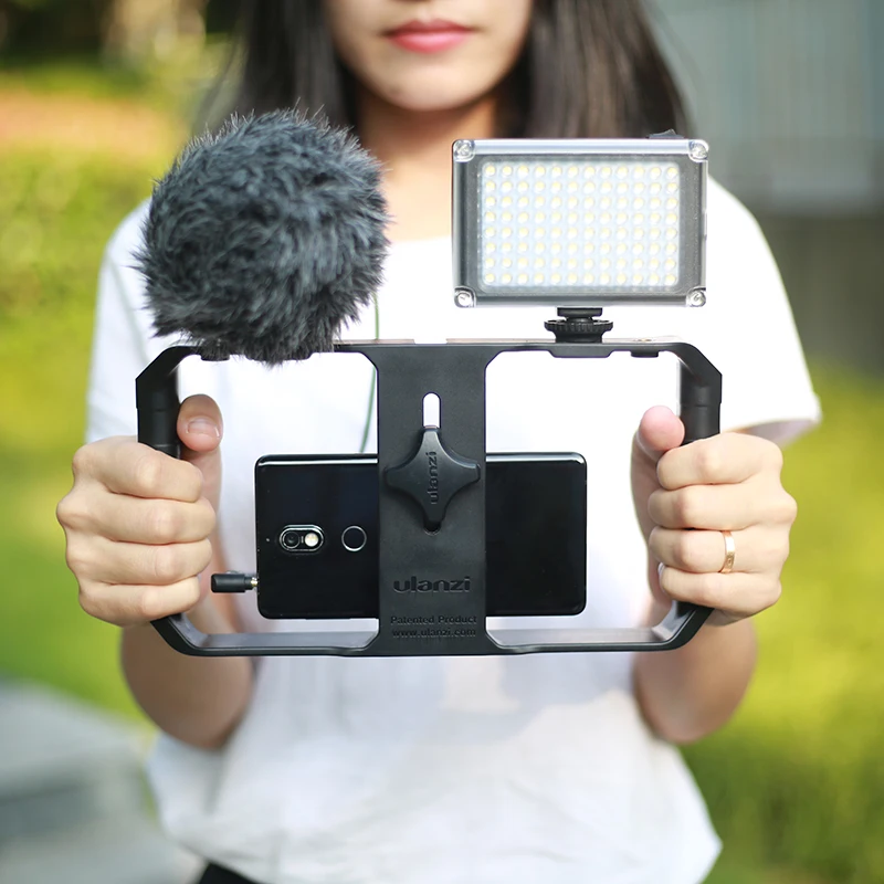 Ulanzi U Rig Pro BOYA MM1 Micrphone Light Grip Stand w 3 Hot Shoes чехол для видеосъемки телефона стабилизатор