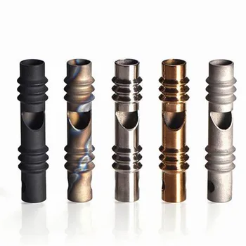

1PC Mini Portable Ultralight Titanium Alloy Whistle High Frequency Whistle Outdoor Camping Survival Emergency Tools Equipment