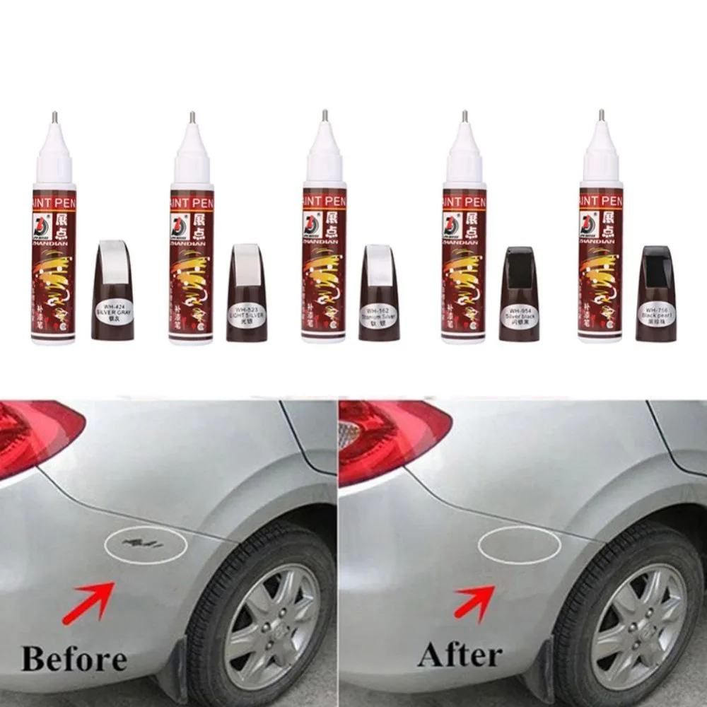 

New 5 Color Colors Auto Car Coat Paint Pen Touch Up Scratch Repair Magic Repair Paint Pen For Cars