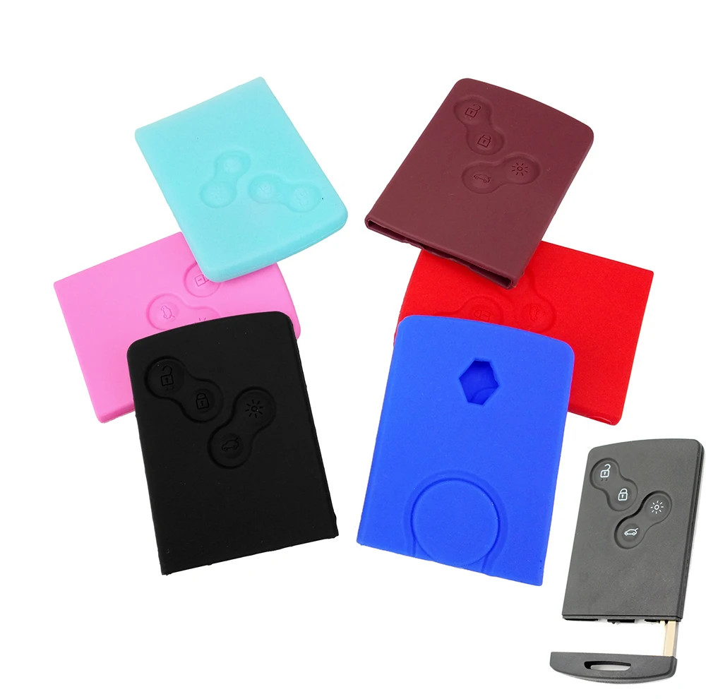 

4 BUTTON SILICONE KEY COVER FIT FOR RENAULT SCENIC CLIO LAGUNA MEGANE CAPTUR KAPTUR KOLEOS CASE FOB HOLDER DUSTER SANDERO TWINGO