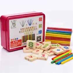 Детские деревянные цифры Математика Раннее Обучение счеты образовательные игрушки детские математические игрушки развивающие игрушки