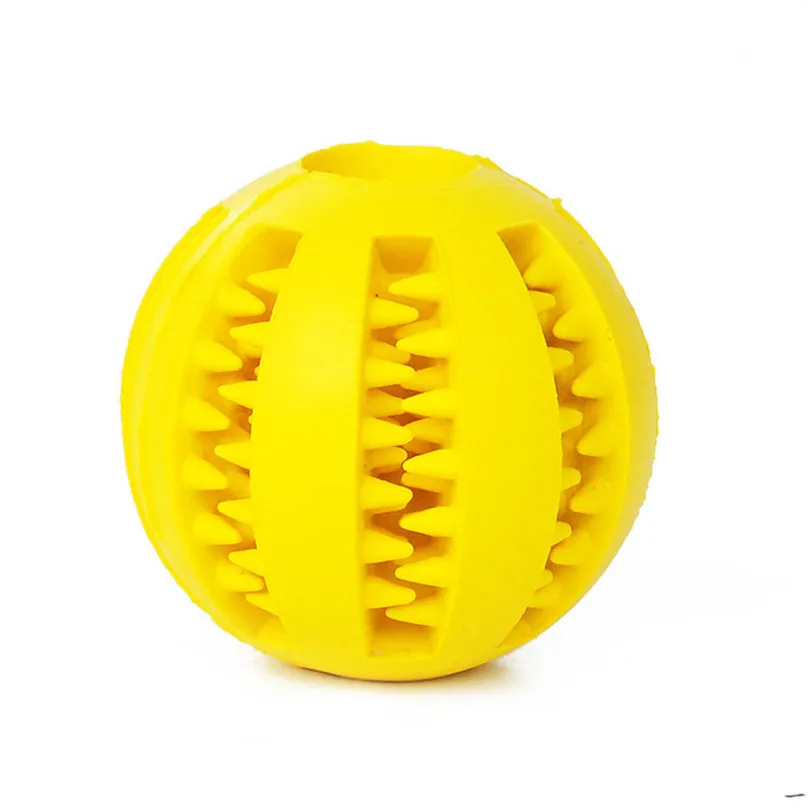 1pc Pet Dog Chew Toy Food Dispenser Ball Bite-Resistant Natural Rubber Clean Teeth Dog Feeders S M #25d27 (6)