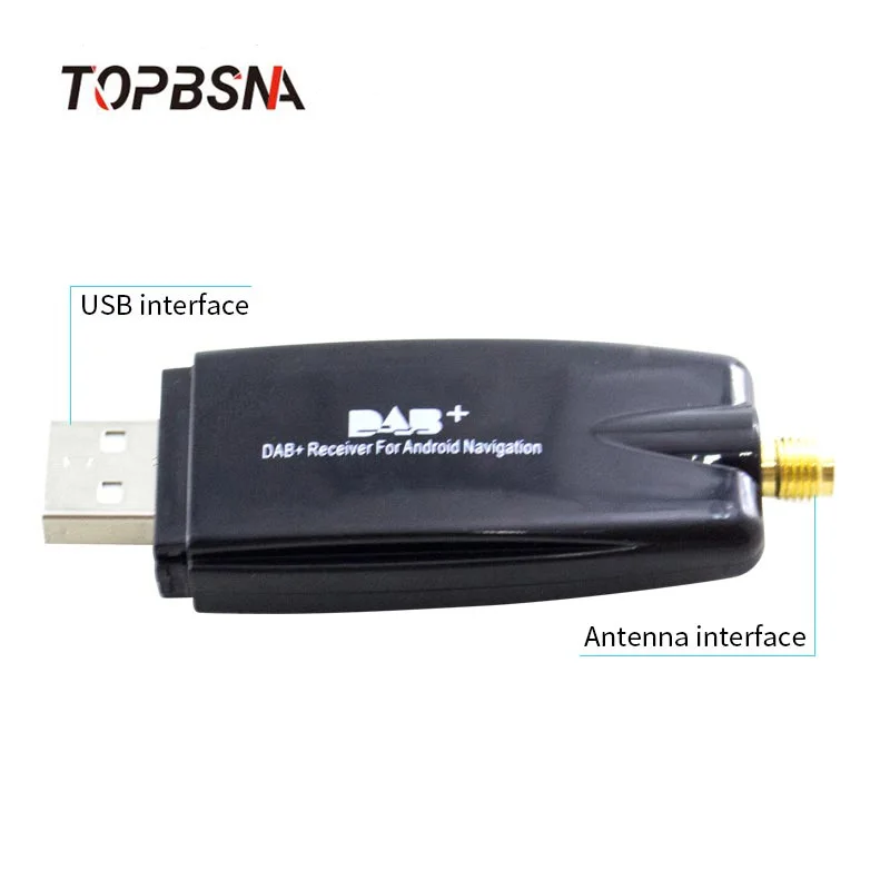 TOPBSNA цифровой DAB+ приемник android навигация USB интерфейсная Антенна Интерфейс DAB радио тюнер+ антенна для Android автомобильный DVD