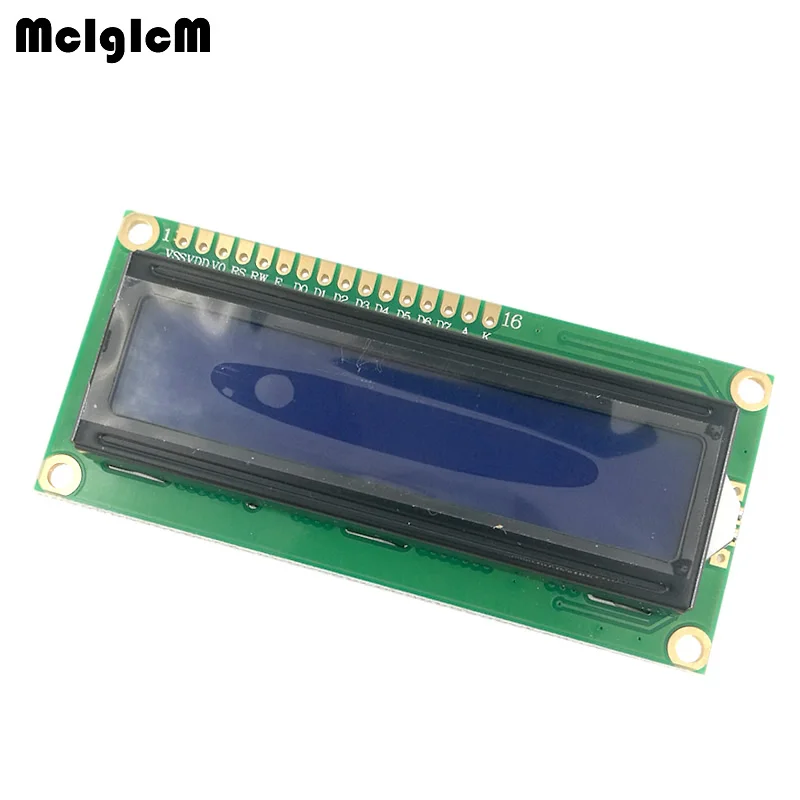 MCIGICM 5 V lcd 1602 синий экран желтый зеленый символьный светодиодный дисплей модуль синий черный свет новый и белый код ЖК-дисплей