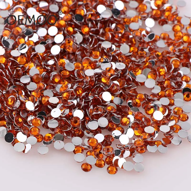 

Orange Topaz 10000pcs 2 3 4 5mm Round Rhinestone Flatback Nail Art Glue On Resin Rhinestones For Clothing Shoes Applique Strass