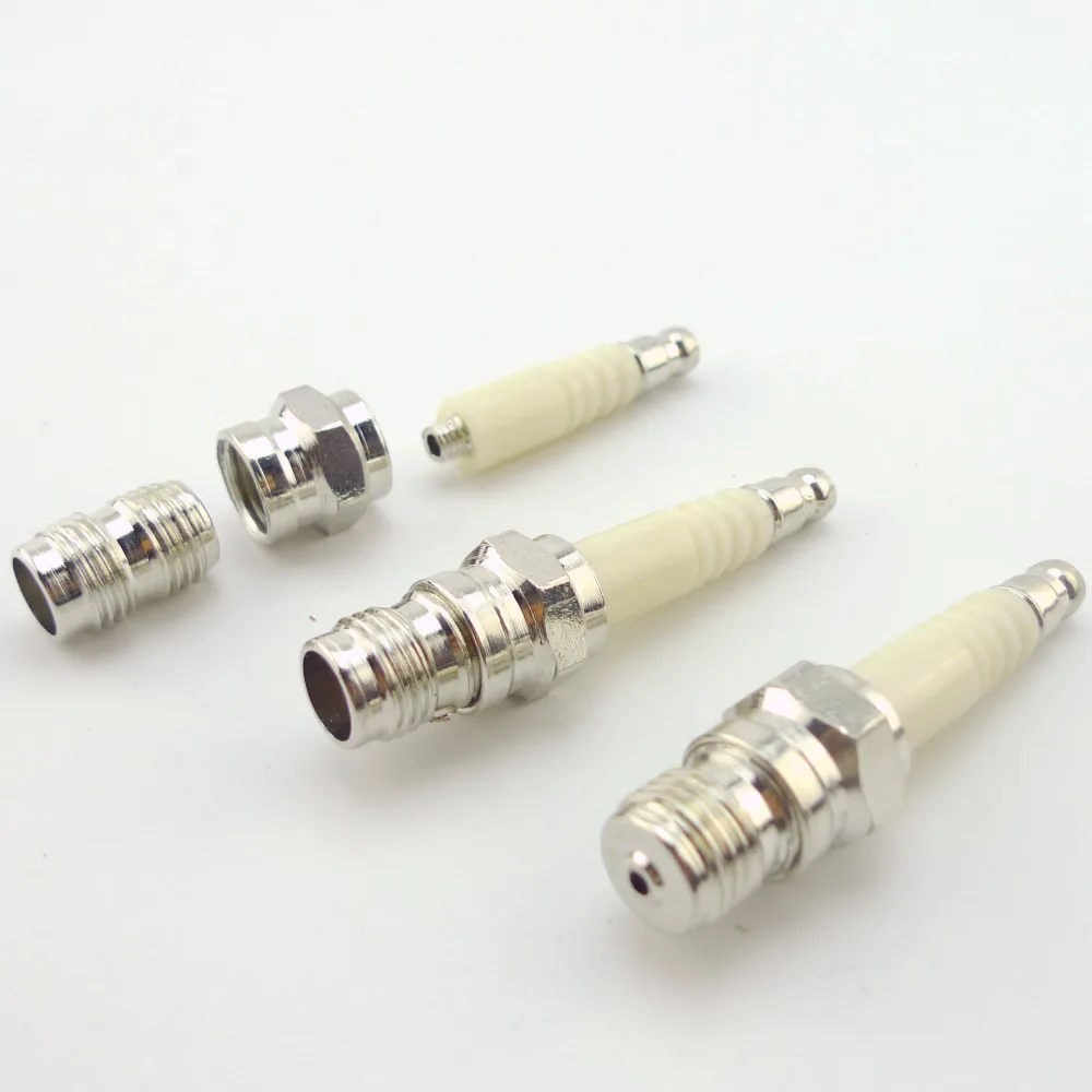 1PC Spark Plug Shaped Metal Pipe Tobacco Smoking Pipes Gift Mill Smoke