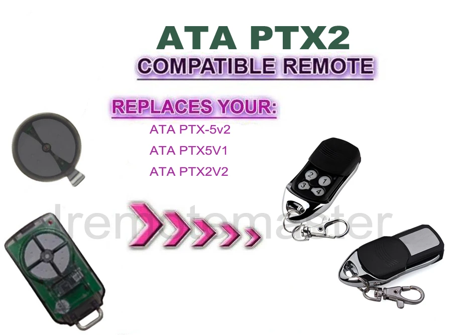 

PTX-2v2 ATA Garage Door Replacement Remote Control TrioCode ATA ptx2 remote
