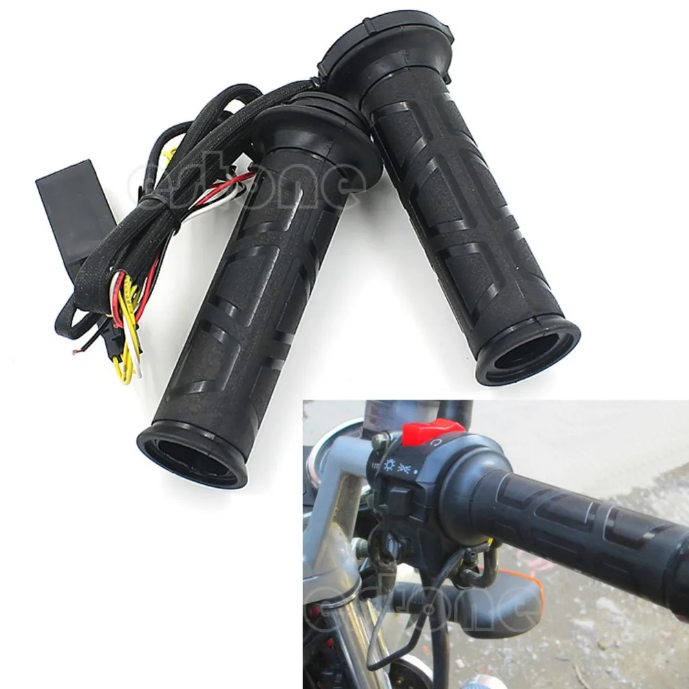 

Motorcycle 7/8" 22mm Electric Hot Heated Molded Grips Handle Handlebars Warmer