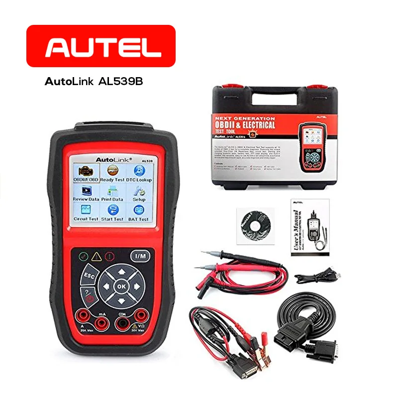 

Autel AutoLink AL539B Auto OBD2 Code Reader Scan Tools On Board Monitor Test Record Live Date OBDII Car Diagnostic Tool