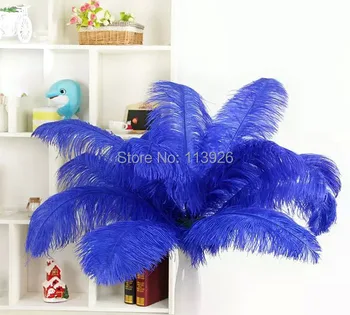 

50pcs/lot 30-35cm royal blue ostrich feathers real ostrich feather plumes for wedding/party/jewelry making accessories