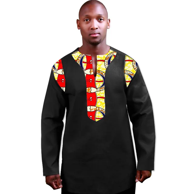 African mens t shirts custom men Ankara top african print fashion ...