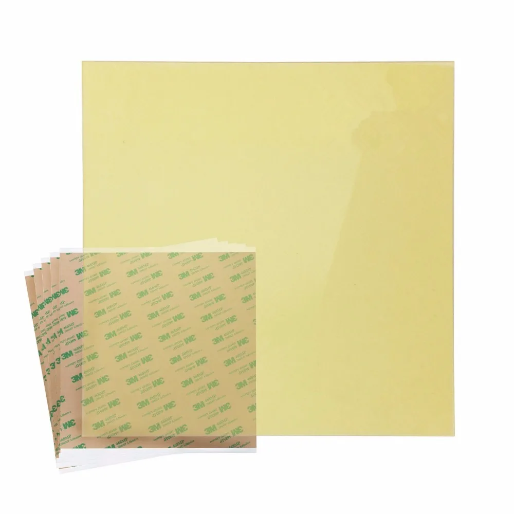 

0.5mm 2pcs*Ultem1000 Polyetherimide PEI Sheet with 468MP Adhesive tape 3DPrinter Build Surface10''/12''/16''/8''120/220/500mm