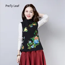 В этническом стиле хлопок и лен вышитые тонкий жаккардовое пальто