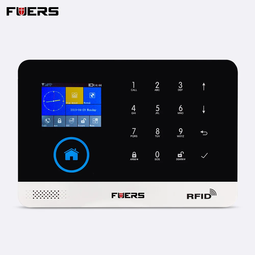 FUERS PG103 WiFi GSM Беспроводная охранная умная домашняя система охранной сигнализации RFID противоугонная система Поддержка 9 языковых приложений управления - Цвет: Kit 1