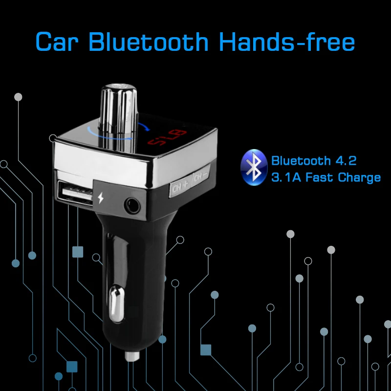 Beli Mobil Bluetooth Handsfree MP3 Player Wireless FM Transmitter Music Player Car Kit Dukungan U Disk Ganda USB Charger untuk iPhone CDEN
