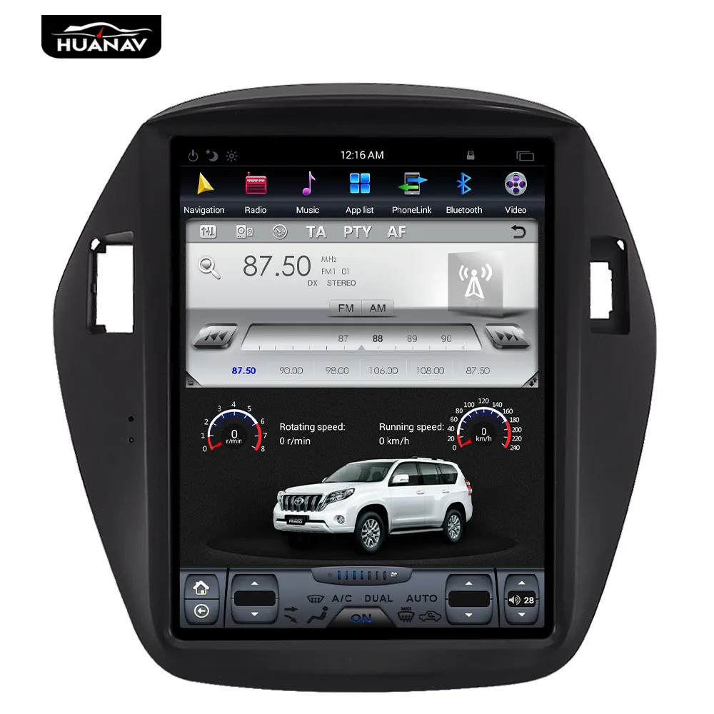 Discount Tesla styel Car DVD player GPS navigation for Hyundai IX35 Tucson 2009-2016 Car radio player multimedia Auto stereo head unit 3