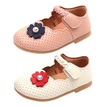 

Spring Cute Baby Girls Small Flowers Pearl Soft Bottom Non-Slip Toddler Shoes PU Kids Girls Princess First Walkers 2019 #05