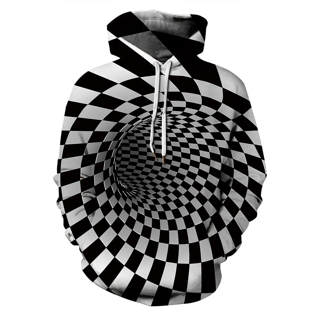 

Men Funny Hoodie Illusion Casual Pullover Top Punk Rock Street Sportswear Male Fitness Harajuku Sweatshirt Hoodies 3D Hoody