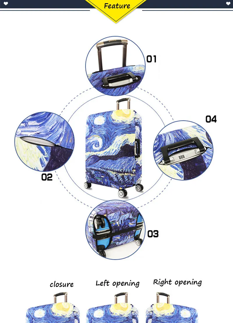 HMUNII Дорожный чемодан защитный чехол на чемодан чехол Эластичный Чемодан Пылезащитная крышка применяется к 18 ''-32'' чемодан дорожные