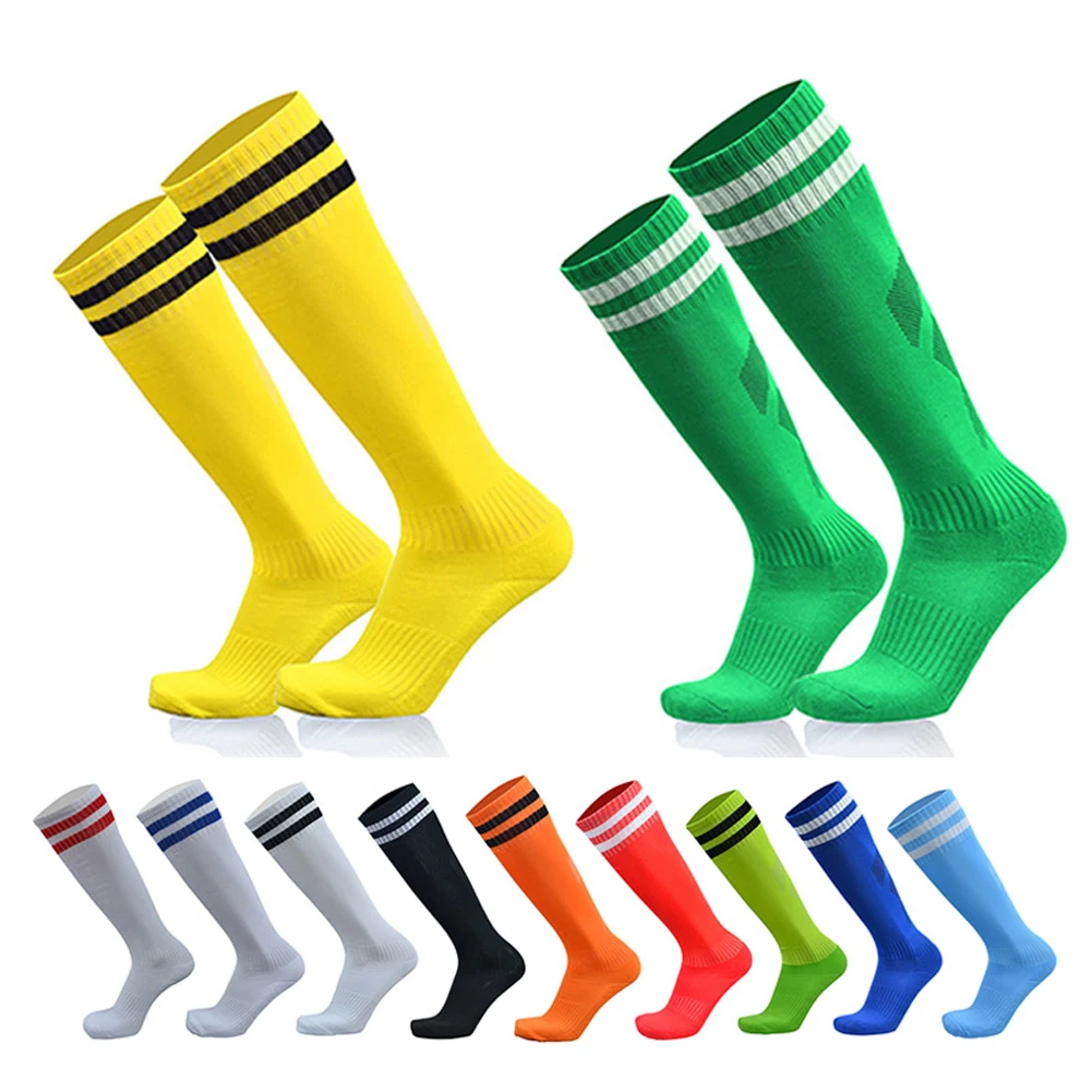 cómodos y transpirables EQLEF Calcetines de fútbol para niños elegantes calcetines de fútbol para niños de 6 a 10 años largos 