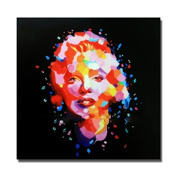 

High Quality Women Image Photo Handpainted Portrait Oil Painting Modern Pop Art Living Room Decor Nice Decorative Painting
