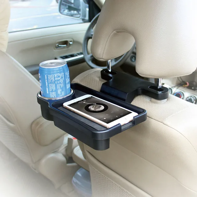 T22804 Car Back Rear Seat Cup Holder Multi Tray Drink Food Holder Goods