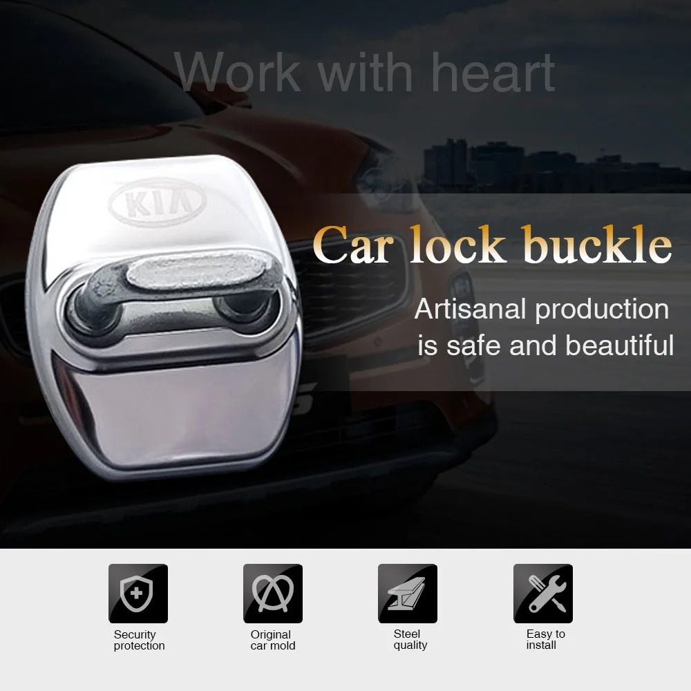 

Car-Styling Stainless Steel Car Covers Door Lock Cover Sticker For KIA RIO Ceed Sportage Soul Sorento Cerato K2 K3 K4 K5 KX3 KX5