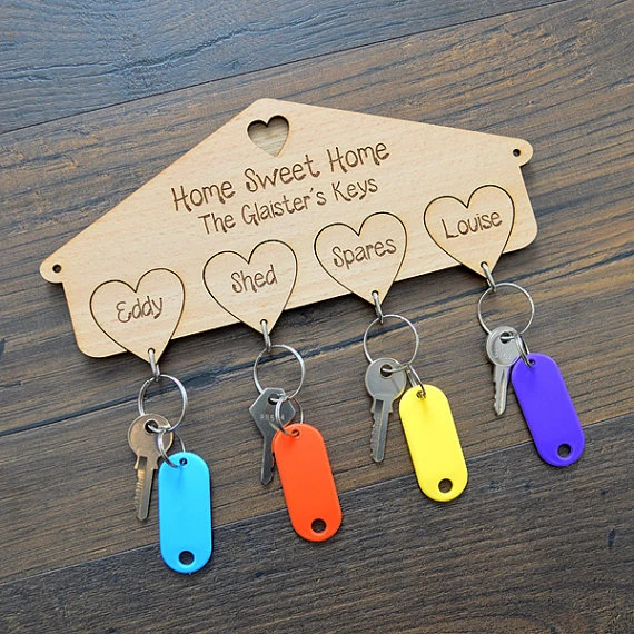 Llaveros de madera personalizados, colgador de llaves para familiar, gancho para cama y desayuno, regalos de hookshooks for keys - AliExpress