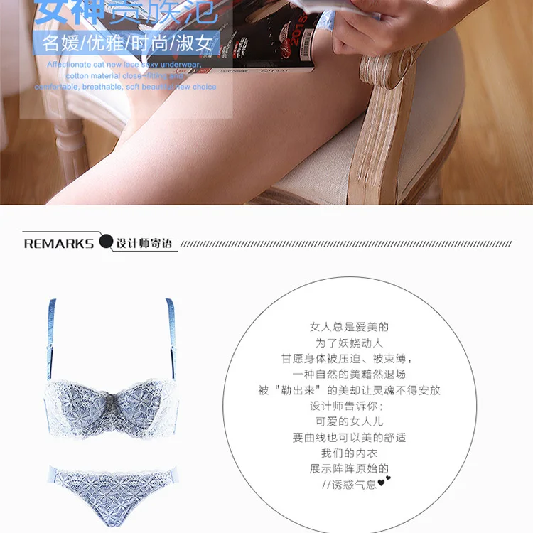 bra and brief sets YSANSCA 2017 Hot Sale Luxury 1/2 Cup Brand Sexy Intimates Push Up Bra Set Underwear Floral Embroidery Lace Women Bra Panty french knickers set