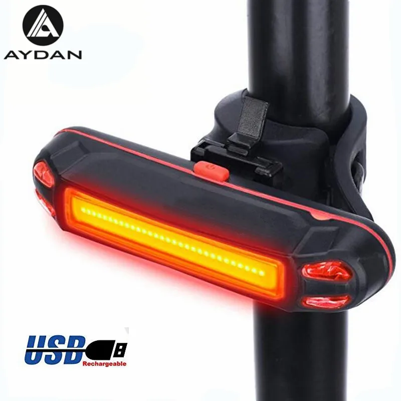 120 Lumen LED Bike Tail Light USB Rechargeable Bicycle Safety Rear Light 4 Modes