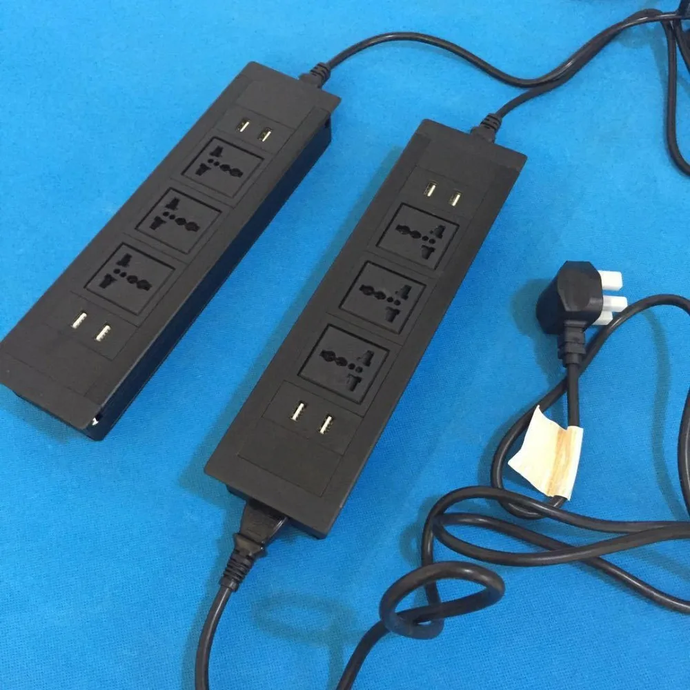 Series connected conference table power socket Cat6 cable high speed