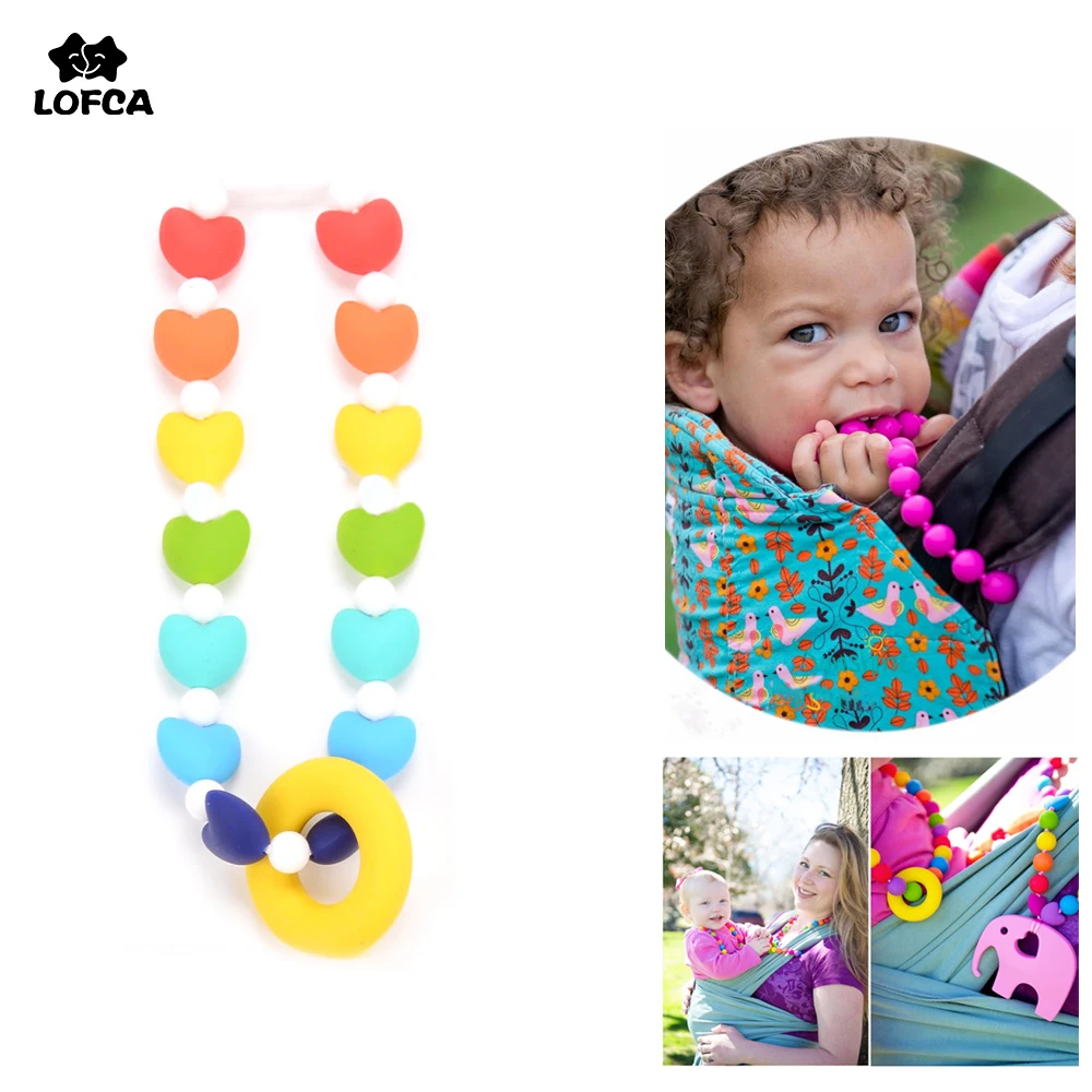 

Silicone Jewelry Baby Necklace Baby Teething Donut Baby Carrier Chain Teether Baby Pacifier Clips Safe Teething Toy BPA Free