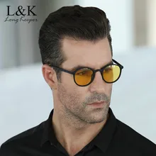 Круглые поляризованные желтые солнцезащитные очки ночного видения для мужчин и женщин для вождения Ретро винтажные спортивные солнцезащитные очки мужские очки UV400 аксессуары