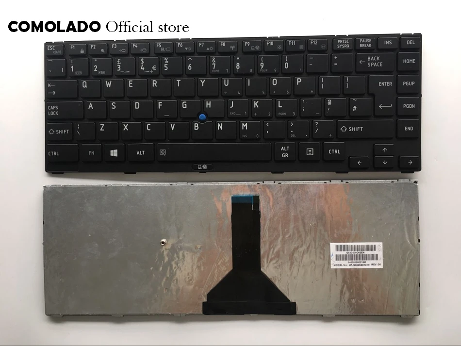 

UK keyboard for Toshiba R800 R845 R845-S80 R845-S95 R940 with trackpoint black keyboard UK Layout