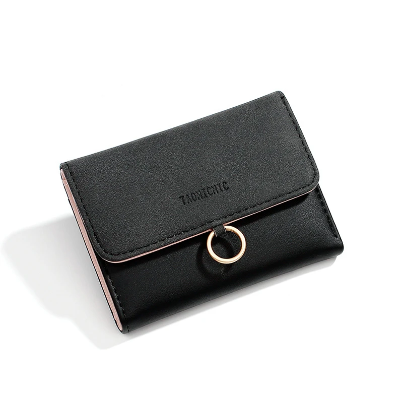 

New Brand Women's Wallet Simple Short Wallets Matte Pu Leather Card Holder Women Purse Billeteras Para Mujer Porte Feuille Femme