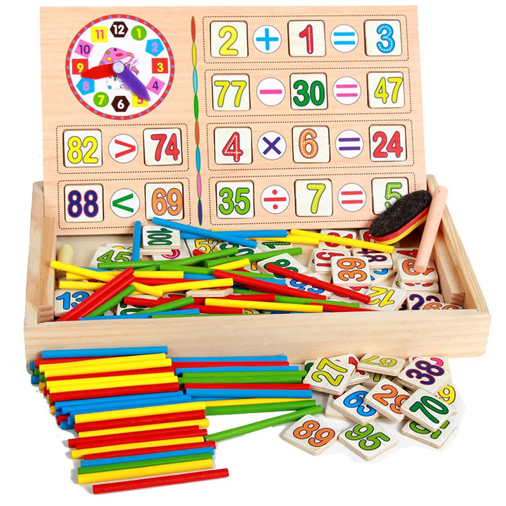 Детские числа, счёт Математические Игрушки Детские Ранние обучающие игрушки Монтессори Улитка Mushroon для изучения математики игрушки 100 шт