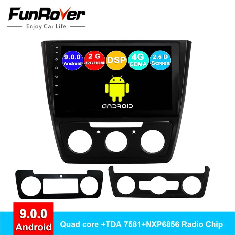 Excellent FUNROVER Quad core car dvd multimedia player android 9.0 2.5D+IPS For Skoda Yeti 2014-2017 Autoradio navigation gps stereo DSP 0 Excellent FUNROVER Quad core car dvd multimedia player android 9.0 2.5D+IPS For Skoda Yeti 2014-2017 Autoradio navigation gps stereo DSP 0