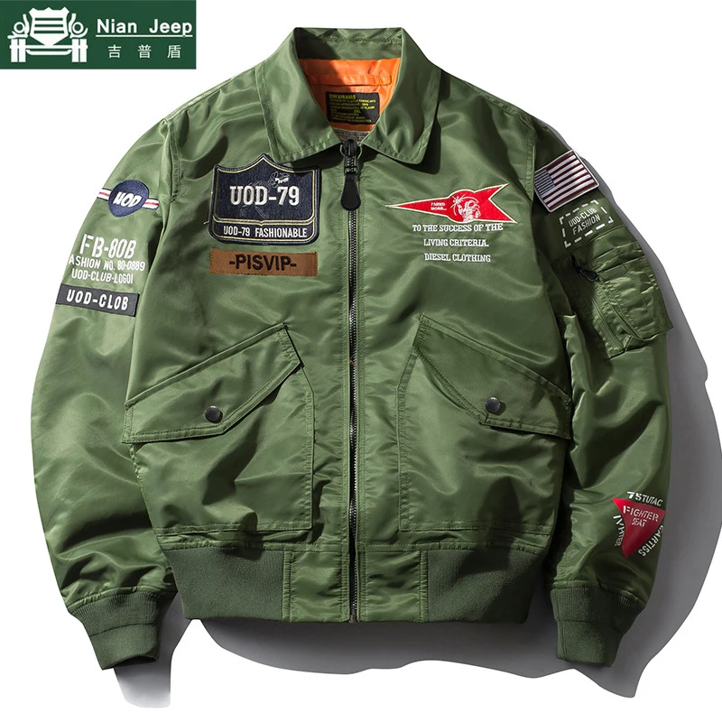 AFS ZDJP العسكرية منفذها سترة الرجال الربيع الخريف الشارع الشهير سلاح الجو سترة الذكور سترة واقية الورك هوب تقسم Chaqueta هومبر