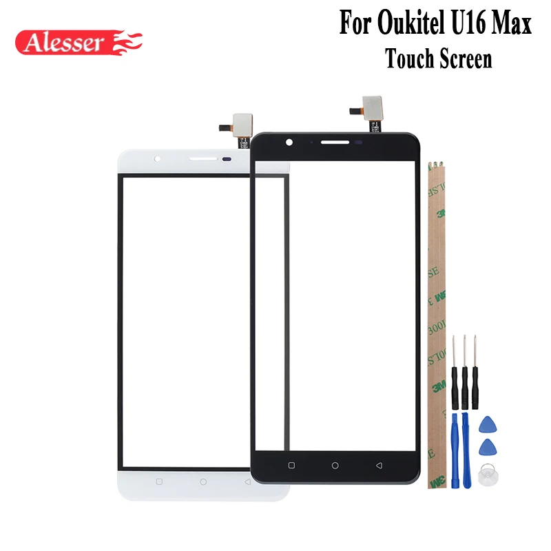 

Alesser For Oukitel U16 Max Touch Screen 6.0'' Perfect Repair Parts Touch Panel With Tools And Adhesive For Oukitel U16 Max