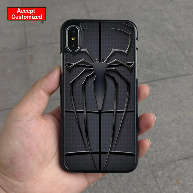 

Spider Man Logo Printed Cover Shell Case for Apple iPhone 10 X XS Max XR 6 6S 7 8 Plus 5 5S SE