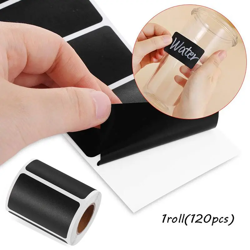 

Waterproof Chalkboard Kitchen Spice Label Stickers Home Jam Jar Bottle Tags Blackboard Labels Stickers Multi-piece Package