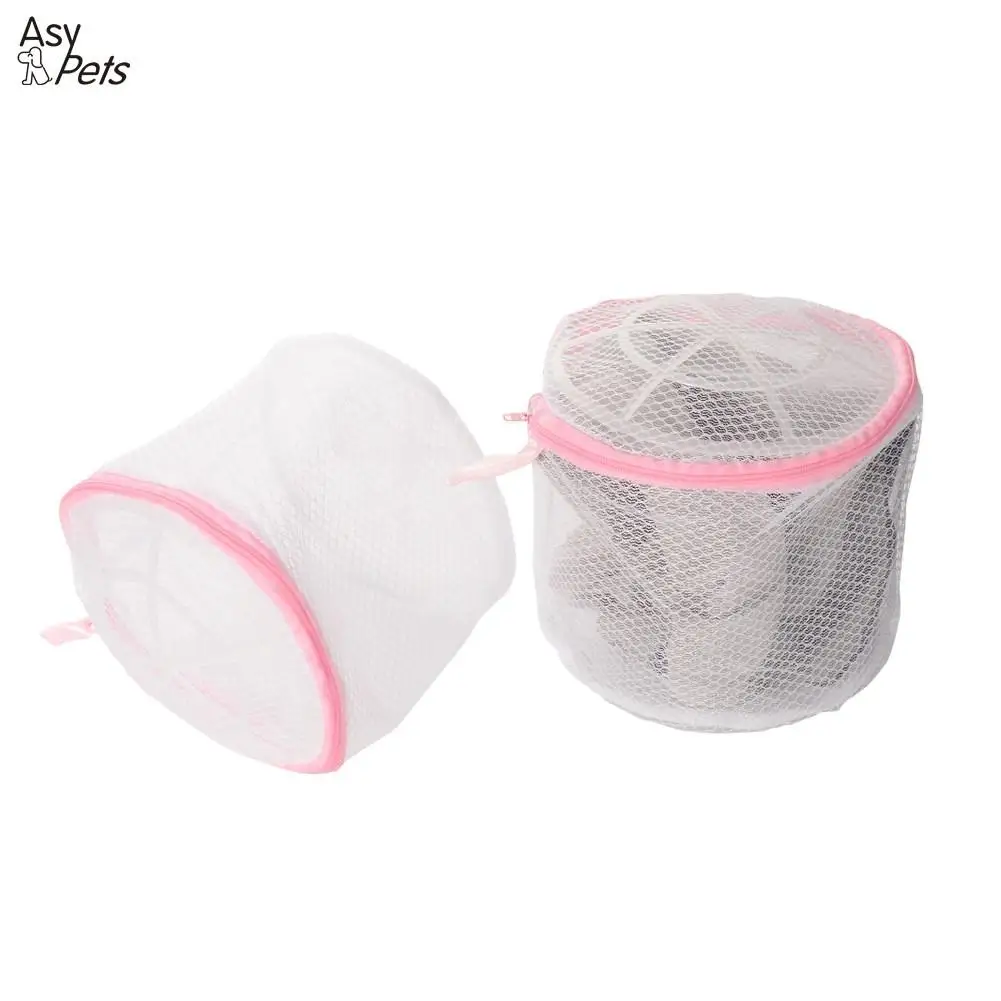 

AsyPets White Durable Mesh Wash Laundry Bag for Bra and Lingerie Protection Washing Drying Bag Travel Organizer with Zipper-40