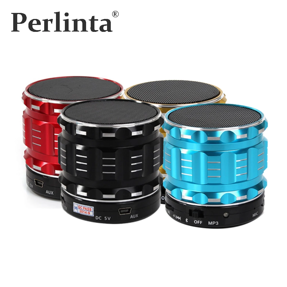 Perlinta металлический корпус аккумуляторная портативный Bluetooth динамик Поддержка