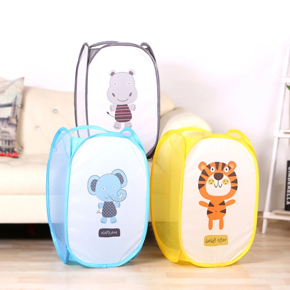 

Cartoon Sorting Basket Sundries Dirty Clothes Basket Large Capacity Storage Basket Storage Barrels Fabric Folding Laundry Basket