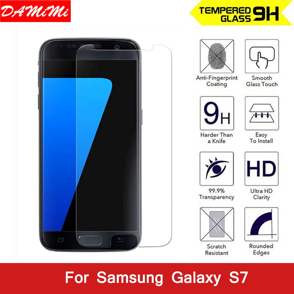 2.5D Explosion-Proof 9H Tempered Glass for Samsung Galaxy S7 HD Film Screen Protector Toughened Cover | Мобильные телефоны и